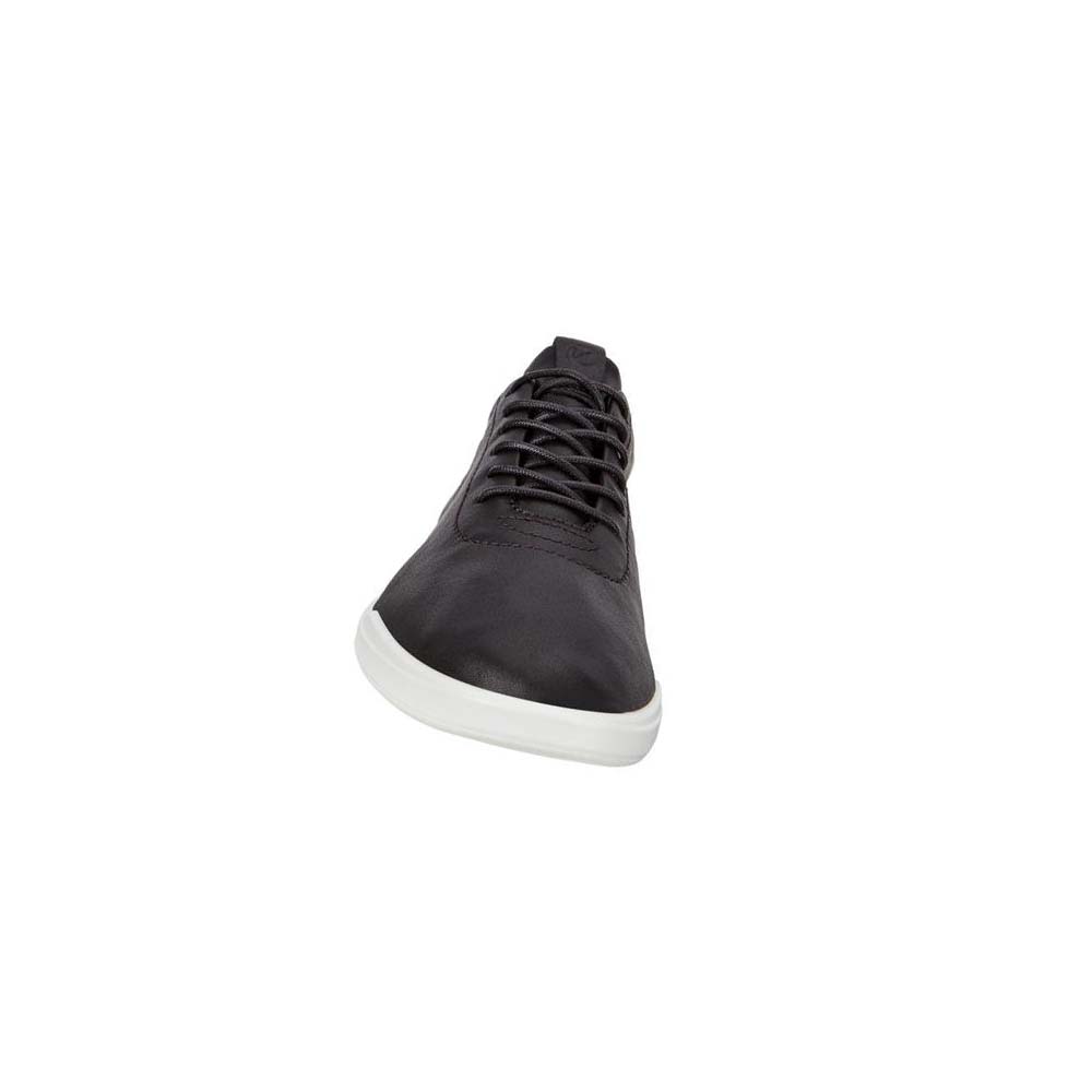 Women's Ecco Simpil Tie Sneakers Black | USA 230JPQ